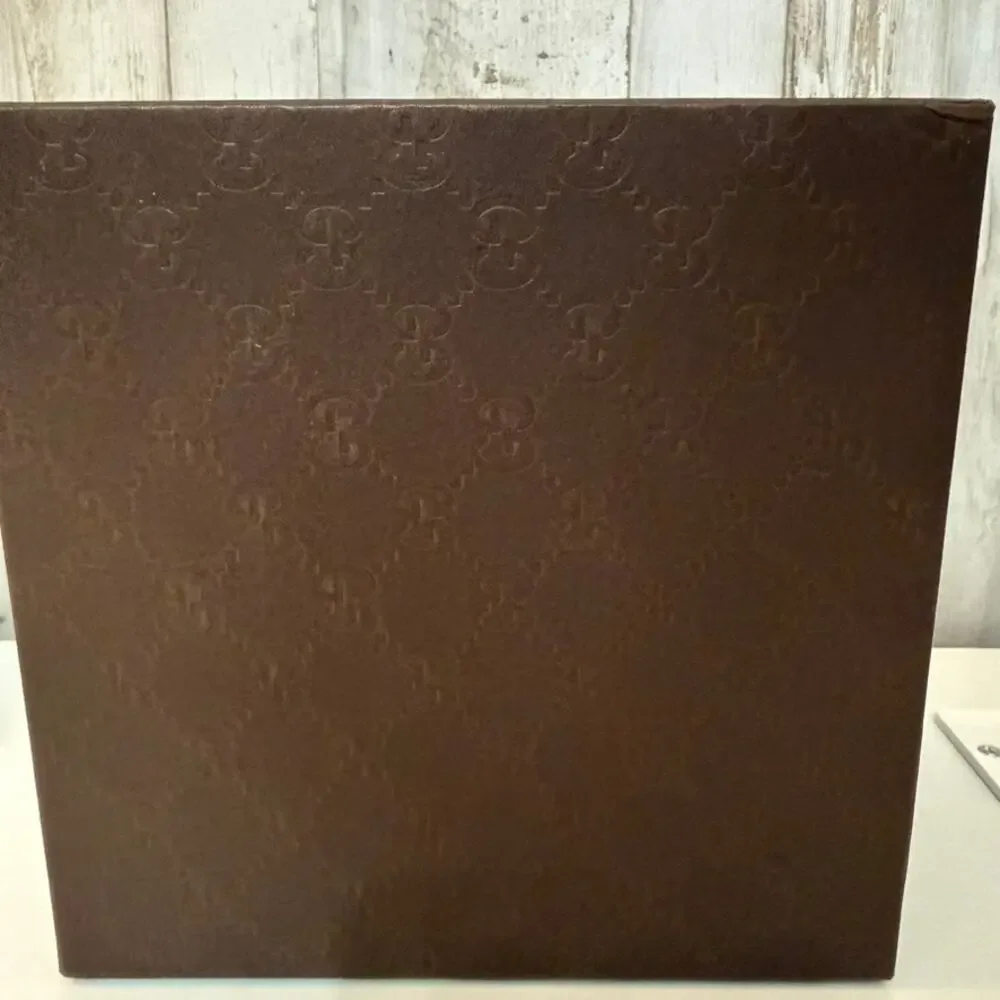 Gucci Firenze 1921 Embossed Brown Monogram Gift Presentation Box w/ Lid